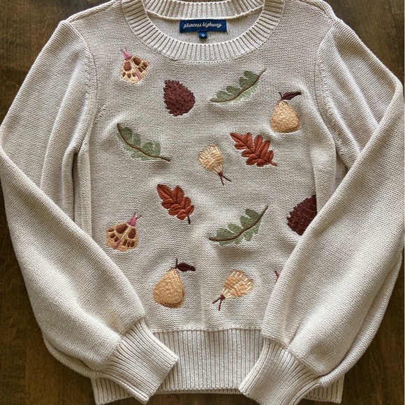 Princess Highway Cream Embroidered Autumn Sweater - Picture 3 of 6